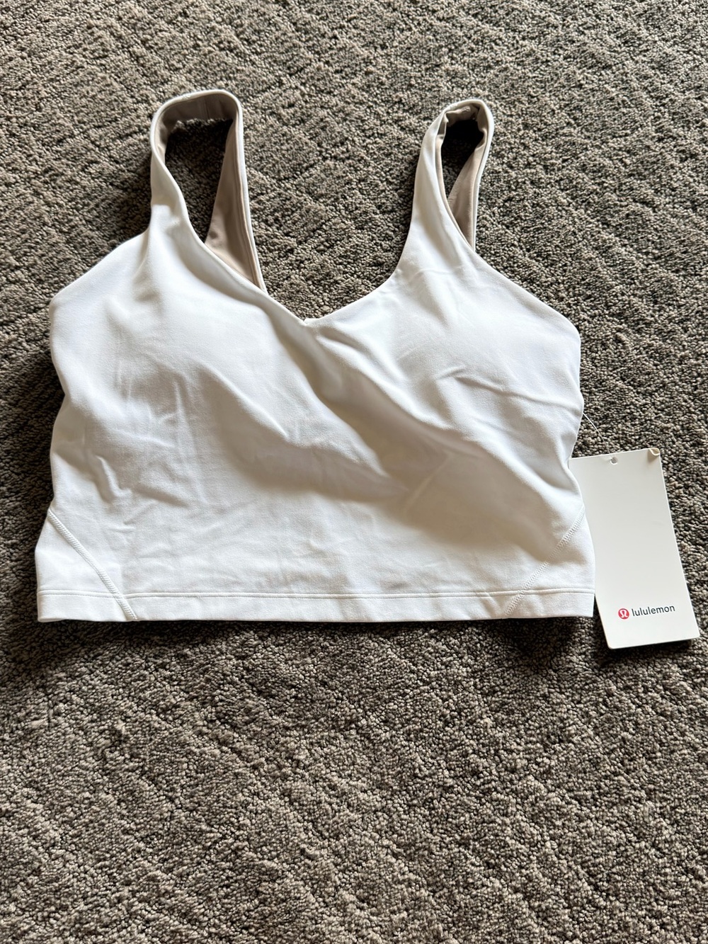 lululemon athletica White Align Tank with Built-In Shelf Bra